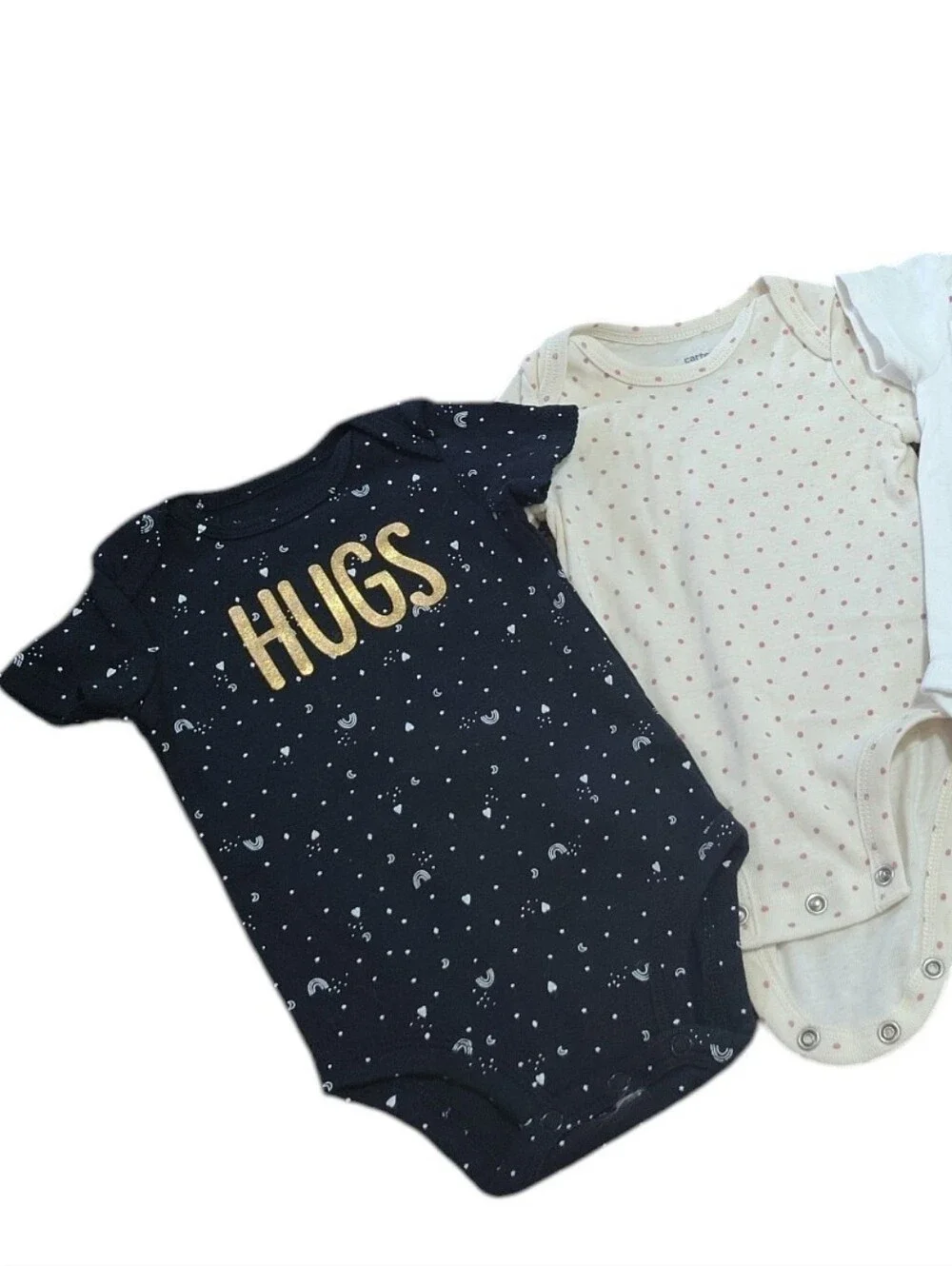 Carter's Cat & Jack Jessica Simpson Baby Girl Bodysuit Romper Bundle 5pc 0-6M